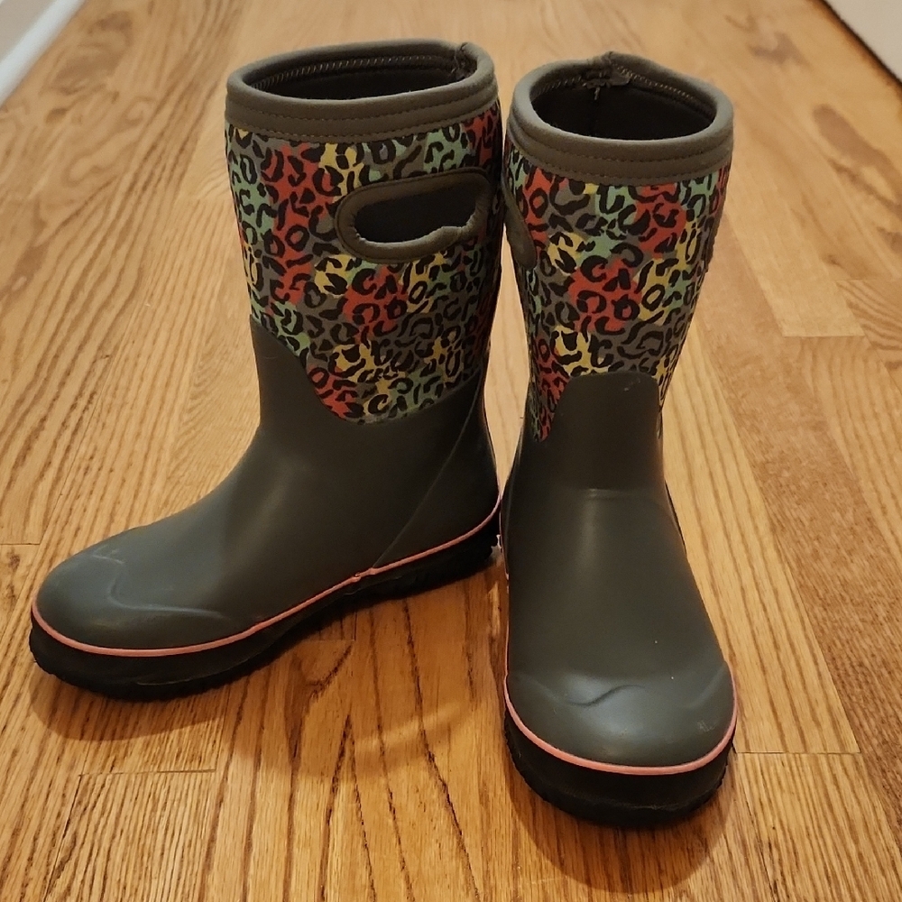 Kids Colorful Leopard Print Rain Boots